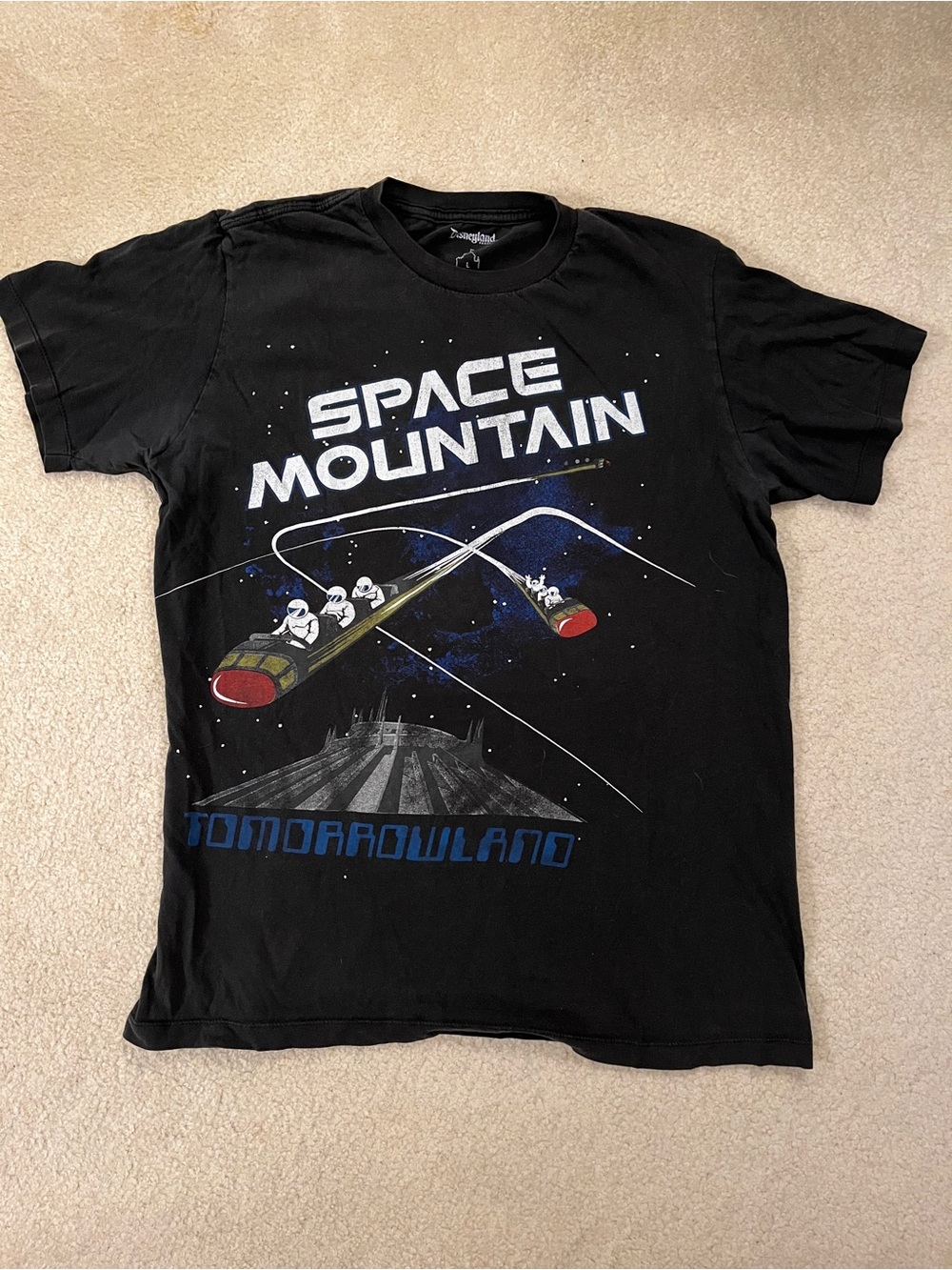 Disney Black T-Shirt Space Mountain